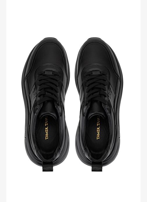 Tamer Tanca Erkek Hakiki Deri Siyah Sneakers & Spor Ayakkabı - Görsel 6