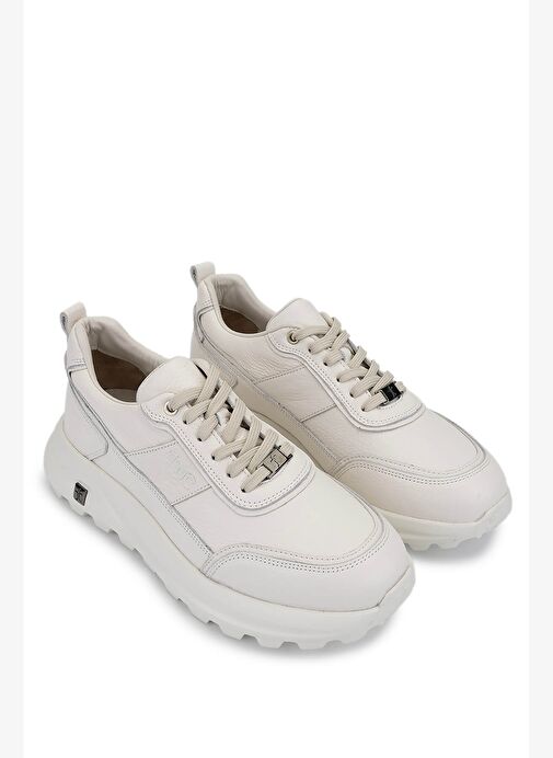 Tamer Tanca Erkek Hakiki Deri Beyaz Sneakers & Spor Ayakkabı - Görsel 3