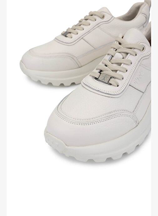 Tamer Tanca Erkek Hakiki Deri Beyaz Sneakers & Spor Ayakkabı - Görsel 4