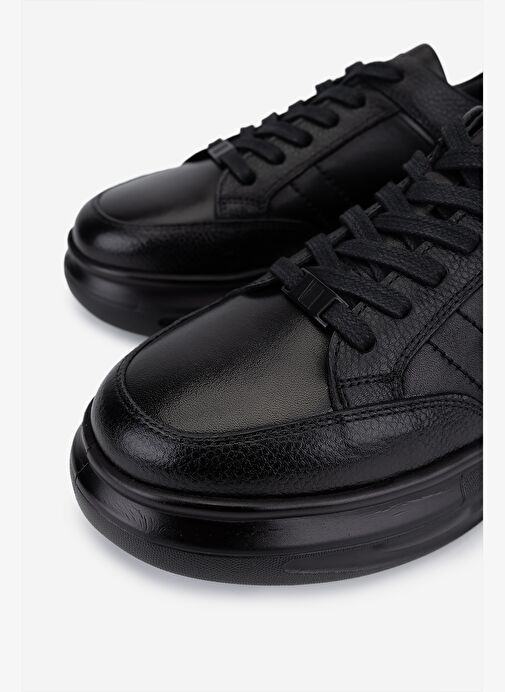 Valmenti Erkek Hakiki Deri Siyah Sneakers & Spor Ayakkabı - Görsel 4