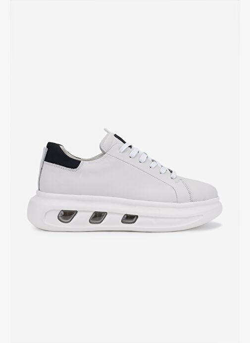 Valmenti Erkek Hakiki Deri Kırık Beyaz Sneakers & Spor Ayakkabı - Görsel 2