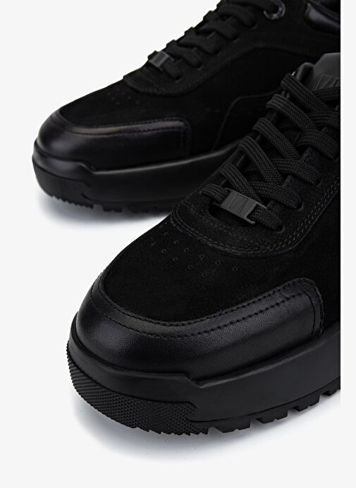 Valmenti Erkek Hakiki Deri Siyah Sneakers & Spor Ayakkabı - Görsel 4