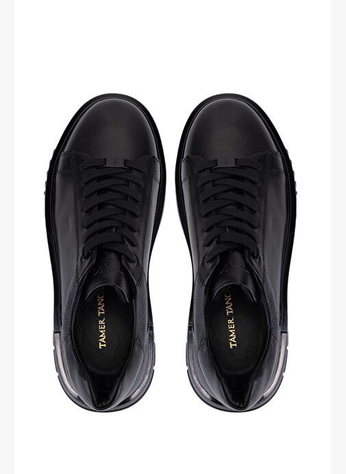 Tamer Tanca Erkek Hakiki Deri Siyah Sneakers & Spor Ayakkabı - Görsel 6