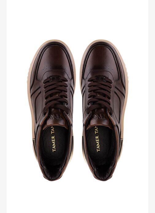 Tamer Tanca Erkek Hakiki Deri Taba Sneakers & Spor Ayakkabı - Görsel 6