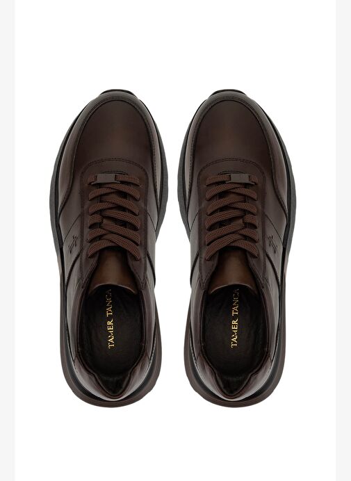 Tamer Tanca Erkek Hakiki Deri Kahverengi Sneakers & Spor Ayakkabı - Görsel 6