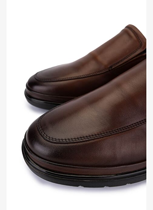 Tamer Tanca Erkek Hakiki Deri Kahverengi Casual Ayakkabı - Görsel 4