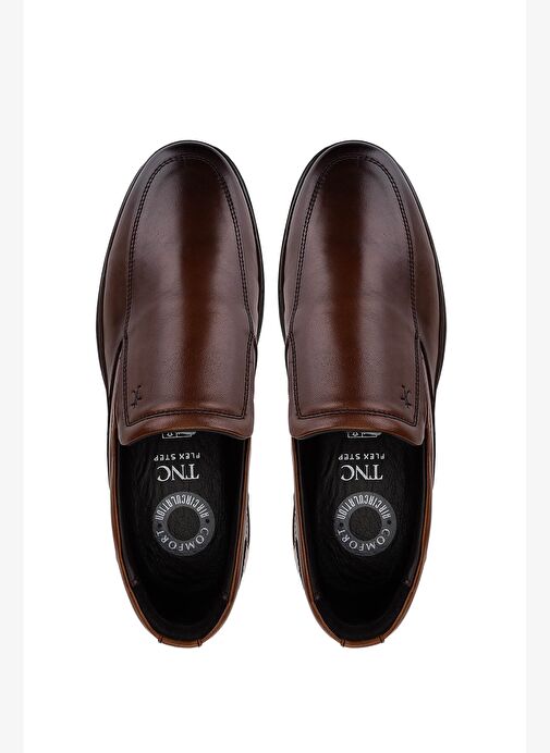 Tamer Tanca Erkek Hakiki Deri Kahverengi Casual Ayakkabı - Görsel 6