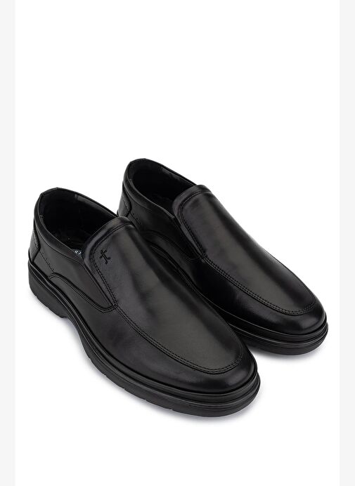 Tamer Tanca Erkek Hakiki Deri Siyah Casual Ayakkabı - Görsel 3