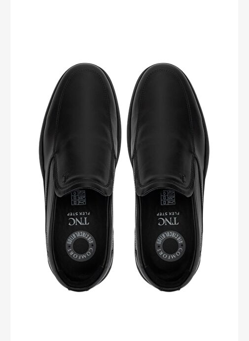 Tamer Tanca Erkek Hakiki Deri Siyah Casual Ayakkabı - Görsel 6