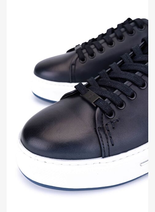 Tamer Tanca Erkek Hakiki Deri Lacivert Sneakers & Spor Ayakkabı - Görsel 5