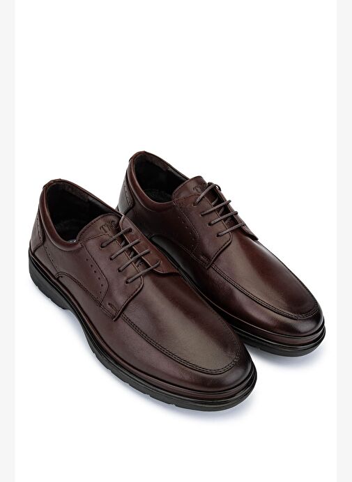 Tamer Tanca Erkek Hakiki Deri Kahverengi Klasik Ayakkabı - Görsel 3