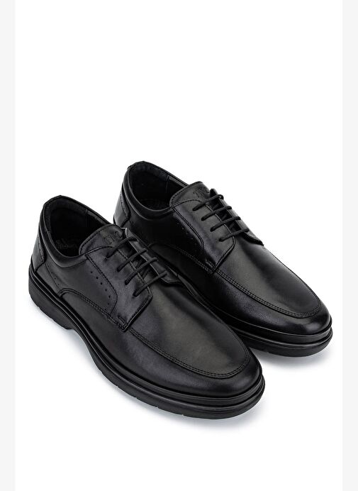 Tamer Tanca Erkek Hakiki Deri Siyah Klasik Ayakkabı - Görsel 3