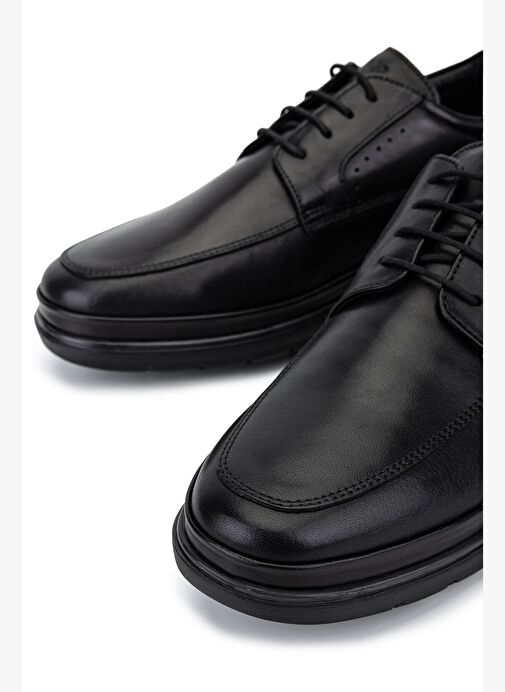 Tamer Tanca Erkek Hakiki Deri Siyah Klasik Ayakkabı - Görsel 5