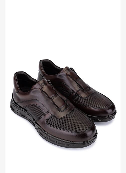 Tamer Tanca Erkek Hakiki Deri Kahverengi Sneakers & Spor Bot - Görsel 3