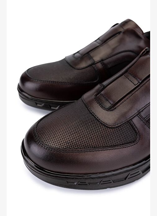 Tamer Tanca Erkek Hakiki Deri Kahverengi Sneakers & Spor Bot - Görsel 4