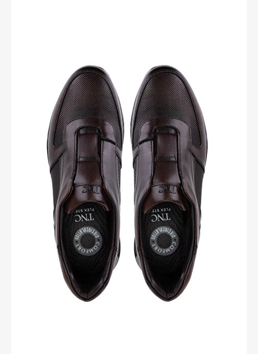 Tamer Tanca Erkek Hakiki Deri Kahverengi Sneakers & Spor Bot - Görsel 6