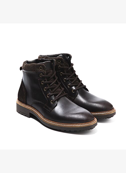 Erkek Bot 1103/GL 015 WK-John May Lth+Suede+NewSplit Brown - Görsel 4