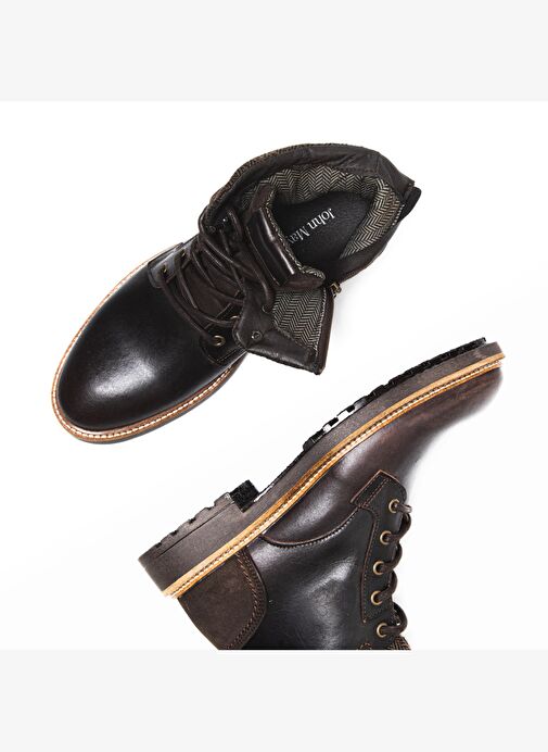 Erkek Bot 1103/GL 015 WK-John May Lth+Suede+NewSplit Brown - Görsel 8