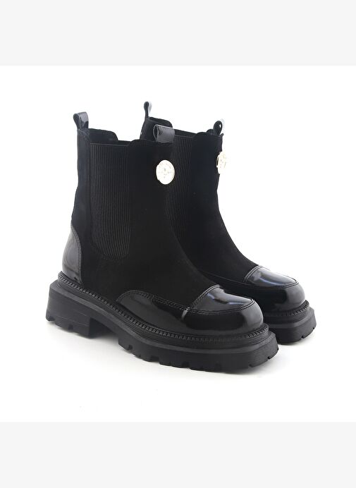 Kadın Bot RC-24K-001-R37506 JOHN MAY SİYAH RUGAN- SİYAH NUBUK 295-317 - Görsel 3