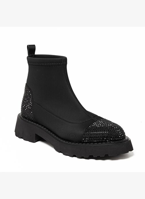 Kadın Bot GTN-24565 John May Siyah Strec Siyah Taş - Görsel 3