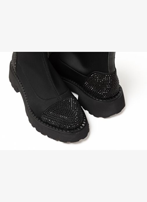 Kadın Bot GTN-24565 John May Siyah Strec Siyah Taş - Görsel 8