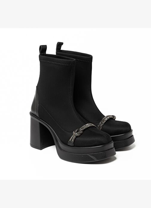 Kadın Bot GTN-20596 John May Siyah Strec - Görsel 4