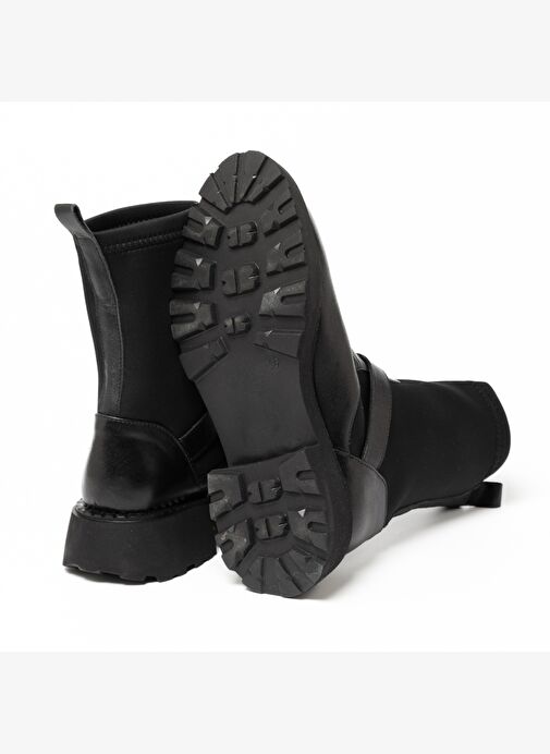 Kadın Bot GTN-24580 John May Siyah Deri-Siyah Strec - Görsel 6