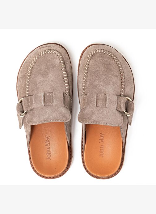 Kadın Terlik RC-26Y-180-59084 John May Bej Süet 17 - Görsel 8