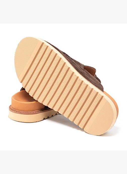 Kadın Terlik RC-26Y-180-59084 John May Kahve Süet - Görsel 6