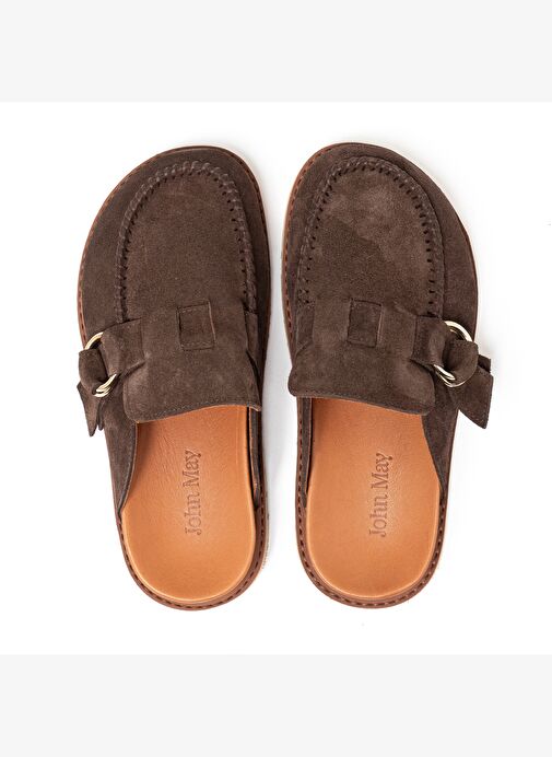 Kadın Terlik RC-26Y-180-59084 John May Kahve Süet - Görsel 8