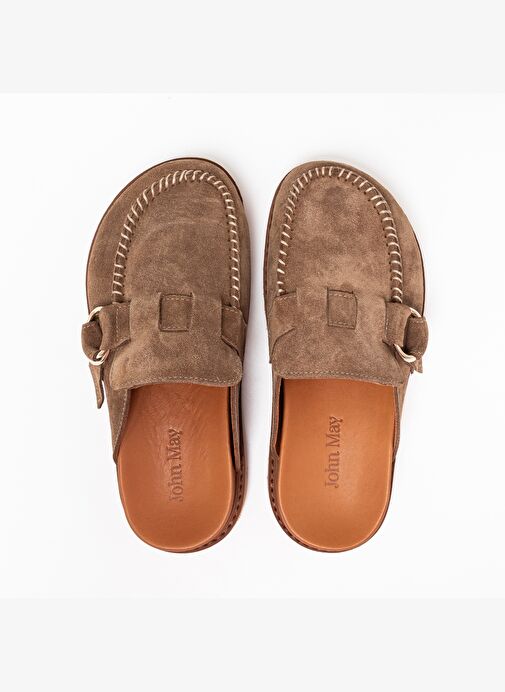 Kadın Terlik RC-26Y-180-59084 John May Tütün Süet S10 - Görsel 8