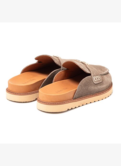 Kadın Terlik RC-26Y-180-23026 John May Bej Süet 17 - Görsel 5