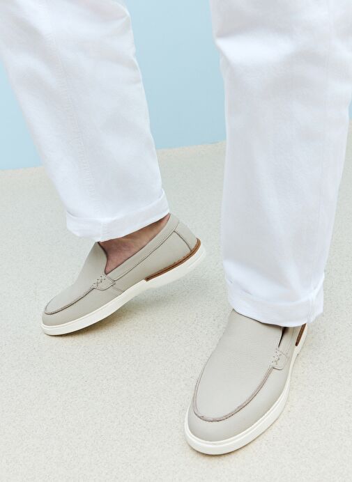 Ziya, Erkek Hakiki Deri Ayakkabı 1511007ZB04 Bej - Görsel 3