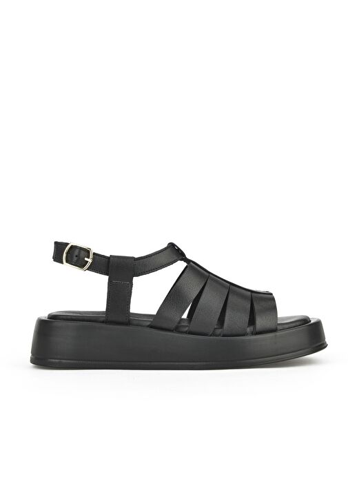 Ziya, Hakiki Deri Kadın Sandalet 1511033Z23069 Siyah - Görsel 3