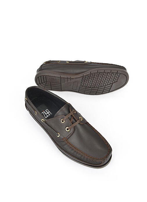 Ziya, Hakiki Deri Erkek Günlük Ayakkabı 151423Z291 Kahve - Görsel 5