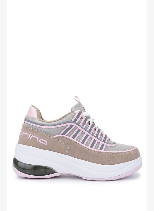 Fornarina Kadın Deri & Tekstil Bej/Pembe Sneakers & Spor Ayakkabı - Görsel 2