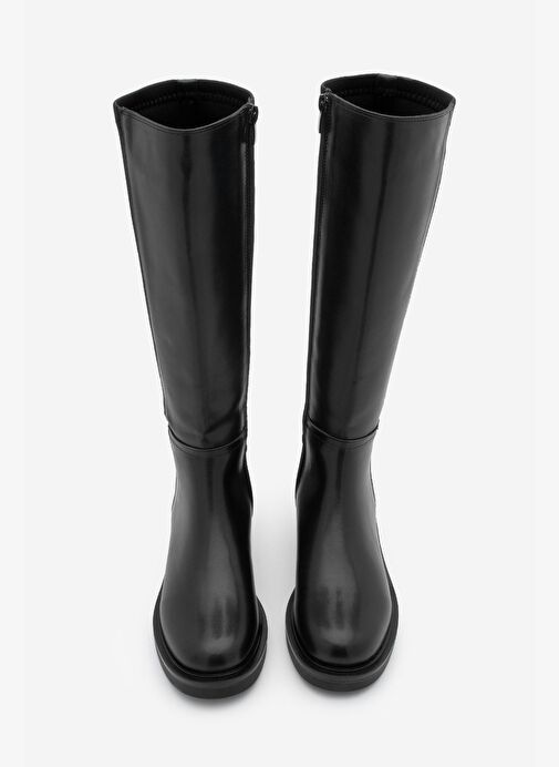 Marjin Marjin Kadın Streçli Fermuarlı Günlük Çizme Marus Siyah Bot | Boyner Siyah - 5. görsel