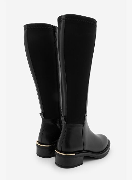 Marjin Marjin Kadın Streçli Fermuarlı Günlük Çizme Marus Siyah Bot | Boyner Siyah - 6. görsel