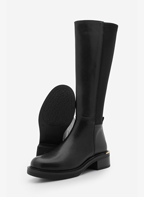 Marjin Marjin Kadın Streçli Fermuarlı Günlük Çizme Marus Siyah Bot | Boyner Siyah - 7. görsel