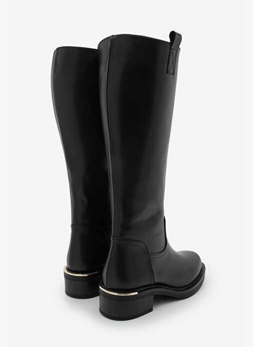 Marjin Marjin Kadın Yarım Fermuarlı Günlük Çizme Gilaze Siyah Bot | Boyner Siyah - 4. görsel