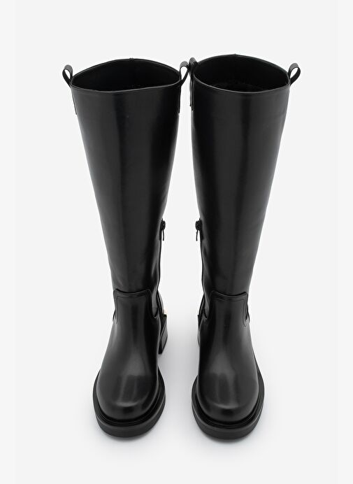 Marjin Marjin Kadın Yarım Fermuarlı Günlük Çizme Gilaze Siyah Bot | Boyner Siyah - 6. görsel