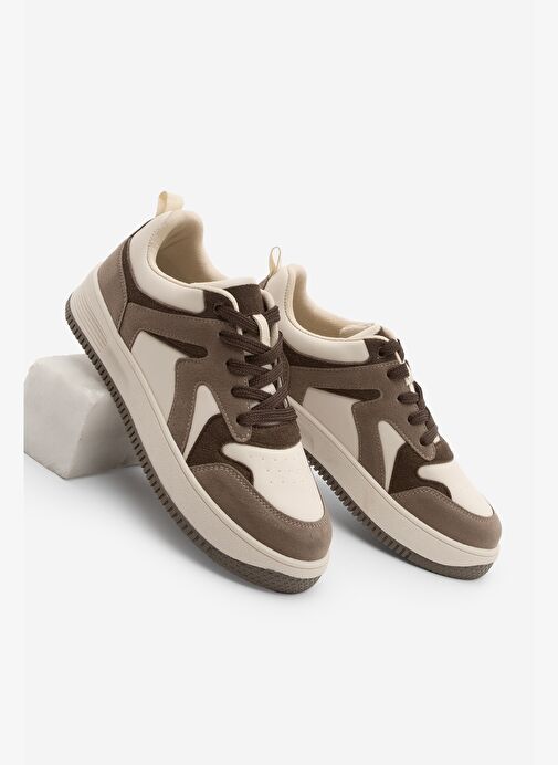 Kadın Sneaker Yüksek Taban Spor Ayakkabı Aryan Vizon - Görsel 2