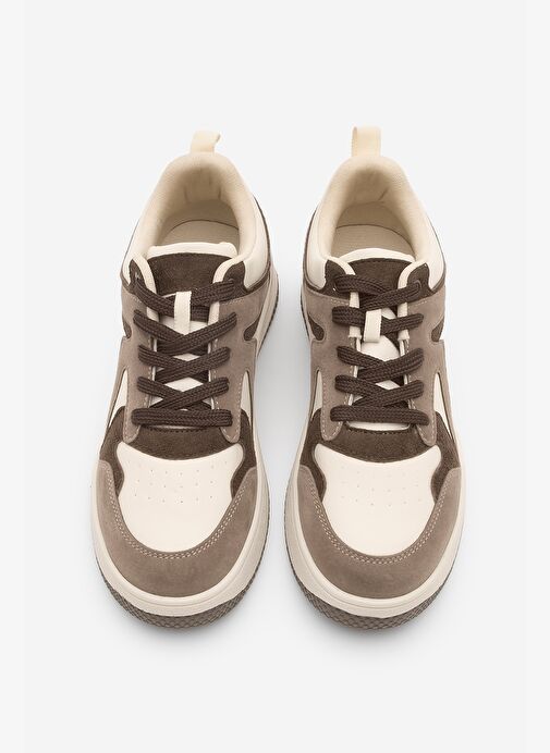 Kadın Sneaker Yüksek Taban Spor Ayakkabı Aryan Vizon - Görsel 7