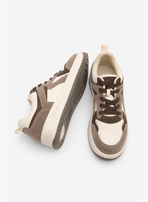 Kadın Sneaker Yüksek Taban Spor Ayakkabı Aryan Vizon - Görsel 8