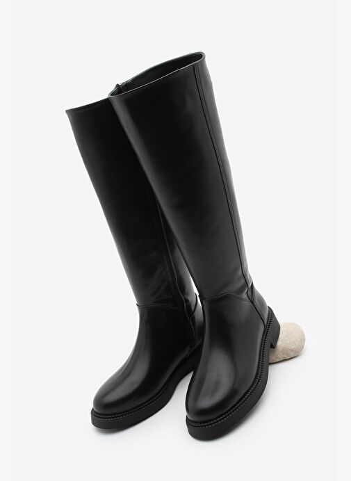 Kadın Günlük Binici Çizme Zunet Siyah - Görsel 2