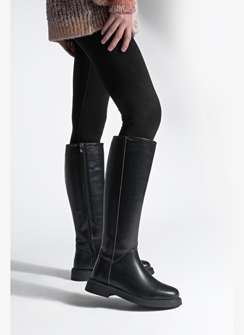 Kadın Günlük Binici Çizme Zunet Siyah - Görsel 3