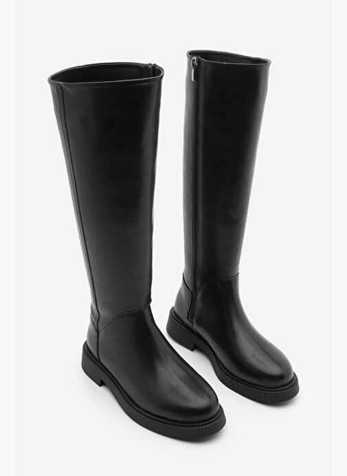 Kadın Günlük Binici Çizme Zunet Siyah - Görsel 6