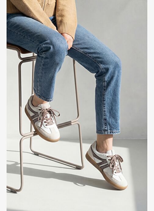 Marjin Marjin Belirsiz Kadın Sneaker Retro Çift Bağcıklı Spor Ayakkabı Forden Kahve | Boyner Belirsiz - 3. görsel