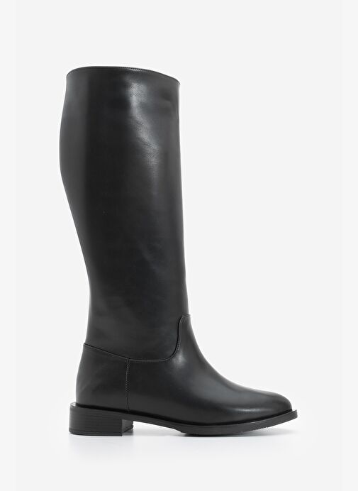 Kadın Fermuarsız Günlük Çizme Meloya Siyah - Görsel 4