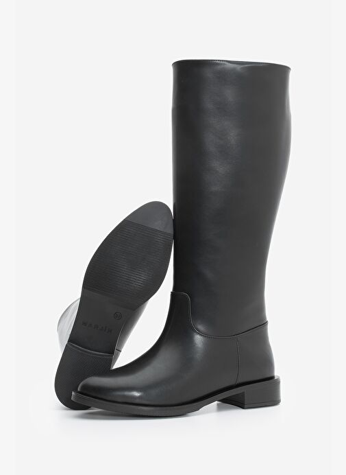 Kadın Fermuarsız Günlük Çizme Meloya Siyah - Görsel 8